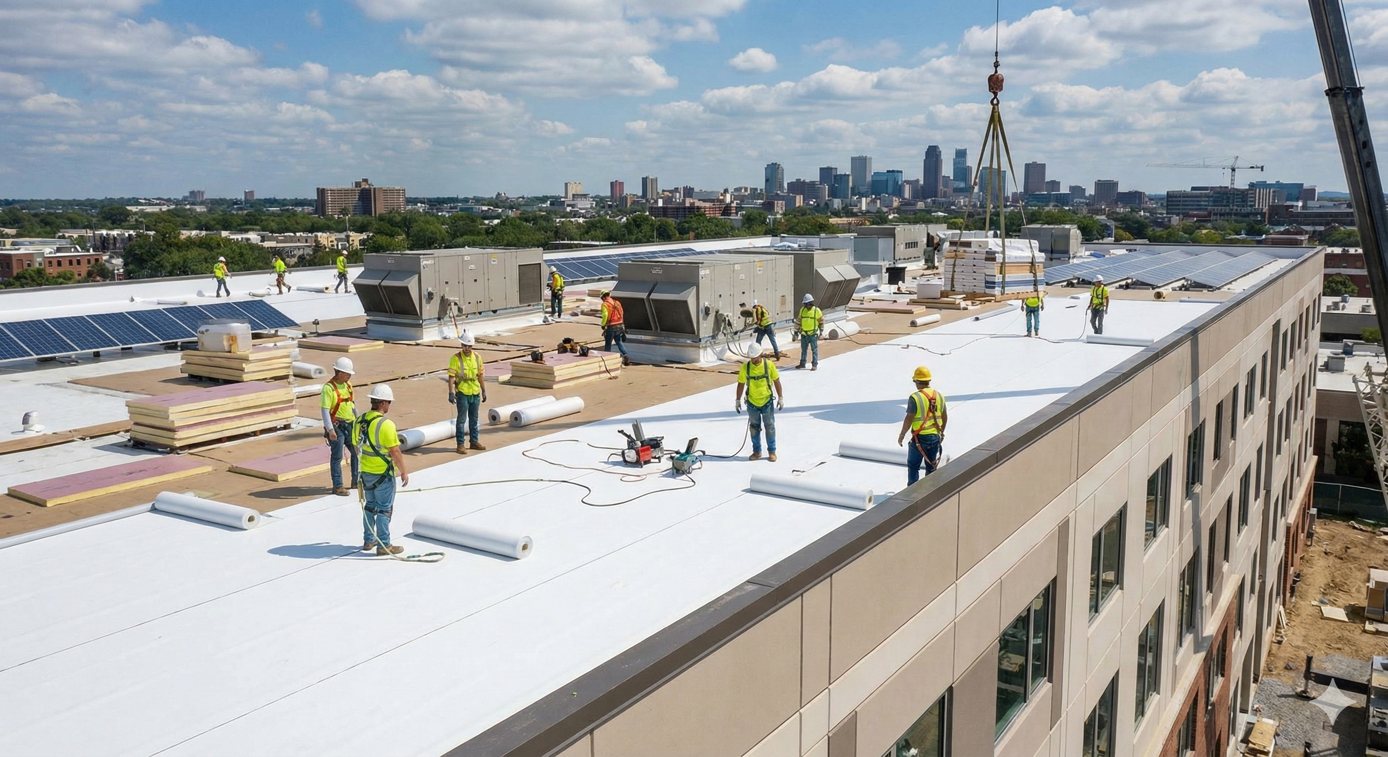skilled commercial roof installation by Star Roofing Services